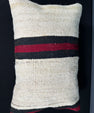 Turkish Hemp Pillow Cushion Natural Beige Red Pillow Cushion Cover 16" x 24" #30040