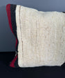 Turkish Hemp Pillow Cushion Natural Beige Red Pillow Cushion Cover 16" x 24" #30040