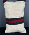 Turkish Hemp Pillow Cushion Natural Beige Red Pillow Cushion Cover 16" x 24" #30040