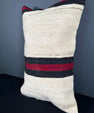 Turkish Hemp Pillow Cushion Natural Beige Red Pillow Cushion Cover 16" x 24" #30040