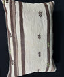 Turkish Hemp Pillow Cushion Natural Beige Brown Pillow Cushion Cover 16" x 24" #30136