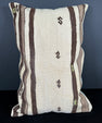 Turkish Hemp Pillow Cushion Natural Beige Brown Pillow Cushion Cover 16" x 24" #30136