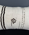 Turkish Hemp Pillow Cushion Natural Beige Black Pillow Cushion Cover 16" x 24" #30041