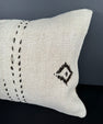Turkish Hemp Pillow Cushion Natural Beige Black Pillow Cushion Cover 16" x 24" #30041