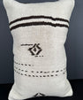 Turkish Hemp Pillow Cushion Natural Beige Black Pillow Cushion Cover 16" x 24" #30041