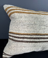 Turkish Hemp Pillow Cushion Natural Beige Brown Pillow Cushion Cover 16" x 24" #30127