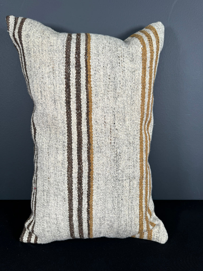 Turkish Hemp Pillow Cushion Natural Beige Brown Pillow Cushion Cover 16" x 24" #30127