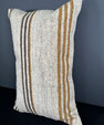 Turkish Hemp Pillow Cushion Natural Beige Brown Pillow Cushion Cover 16" x 24" #30127