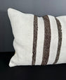 Turkish Hemp Pillow Cushion Natural Beige Dark Brown Pillow Cushion Cover 16" x 24" #30126
