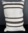 Turkish Hemp Pillow Cushion Natural Beige Dark Brown Pillow Cushion Cover 16" x 24" #30126