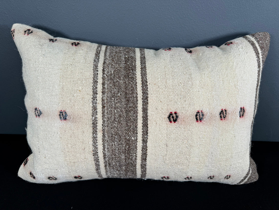 Turkish Hemp Pillow Cushion Natural Beige Brown Pillow Cushion Cover 16" x 24" #30042