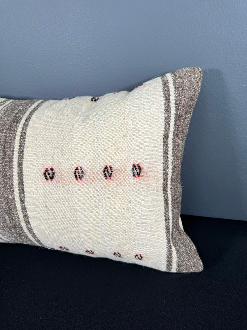 Turkish Hemp Pillow Cushion Natural Beige Brown Pillow Cushion Cover 16" x 24" #30042