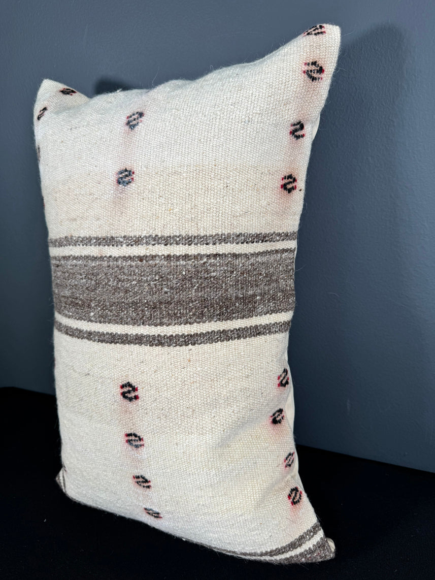 Turkish Hemp Pillow Cushion Natural Beige Brown Pillow Cushion Cover 16" x 24" #30042