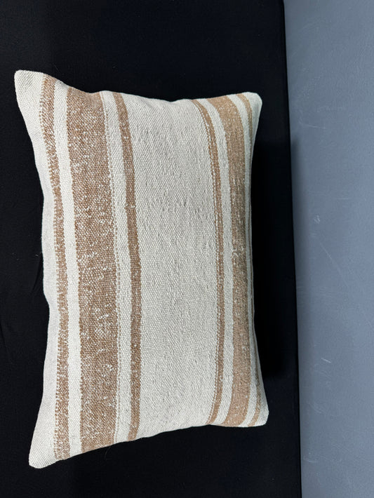 Turkish Hemp Pillow Cushion Natural Beige Brown Pillow Cushion Cover 16" x 24" #30043