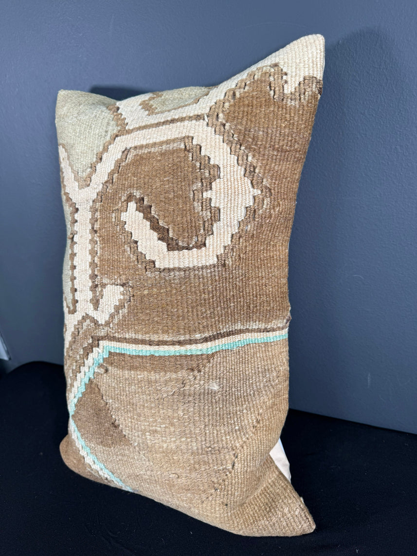 Turkish Hemp Pillow Cushion Natural Beige Brown Pillow Cushion Cover 16" x 24" #30134