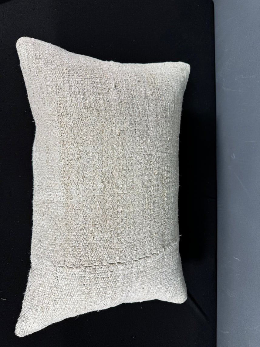 Turkish Hemp Pillow Cushion Natural Beige Pillow Cushion Cover 16" x 24" #30135