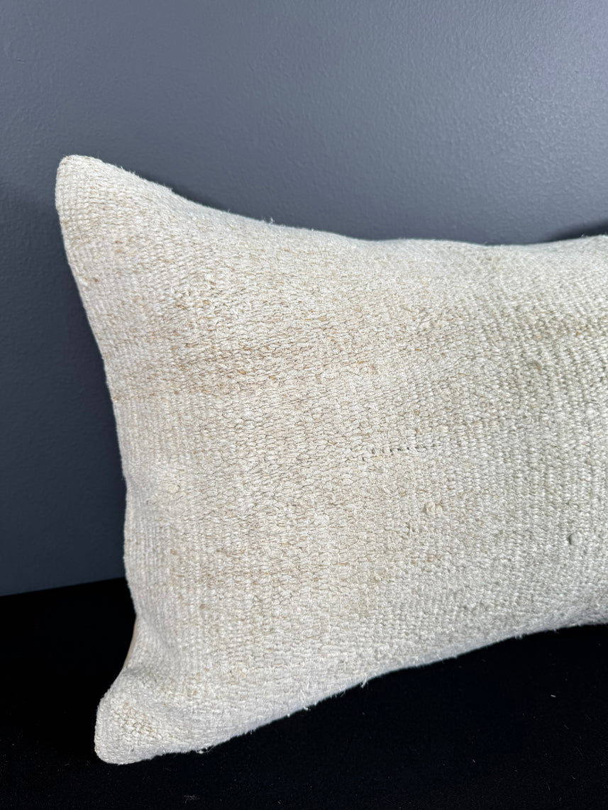 Turkish Hemp Pillow Cushion Natural Beige Pillow Cushion Cover 16" x 24" #30135
