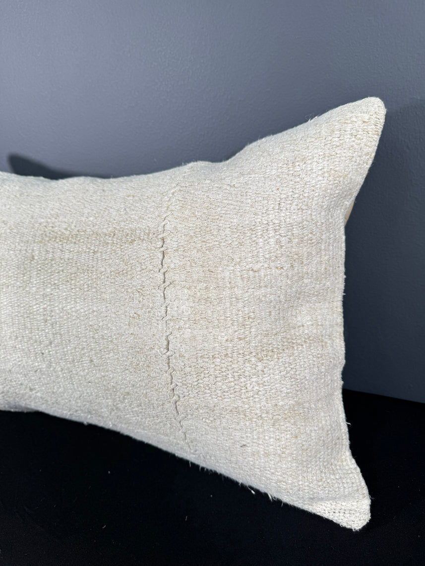Turkish Hemp Pillow Cushion Natural Beige Pillow Cushion Cover 16" x 24" #30135