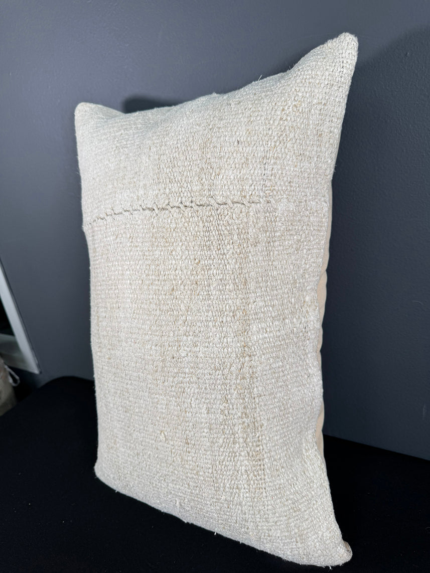 Turkish Hemp Pillow Cushion Natural Beige Pillow Cushion Cover 16" x 24" #30135