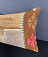 Turkish Hemp Pillow Cushion Natural Blue Brown Pillow Cushion Cover 16" x 24" #30111