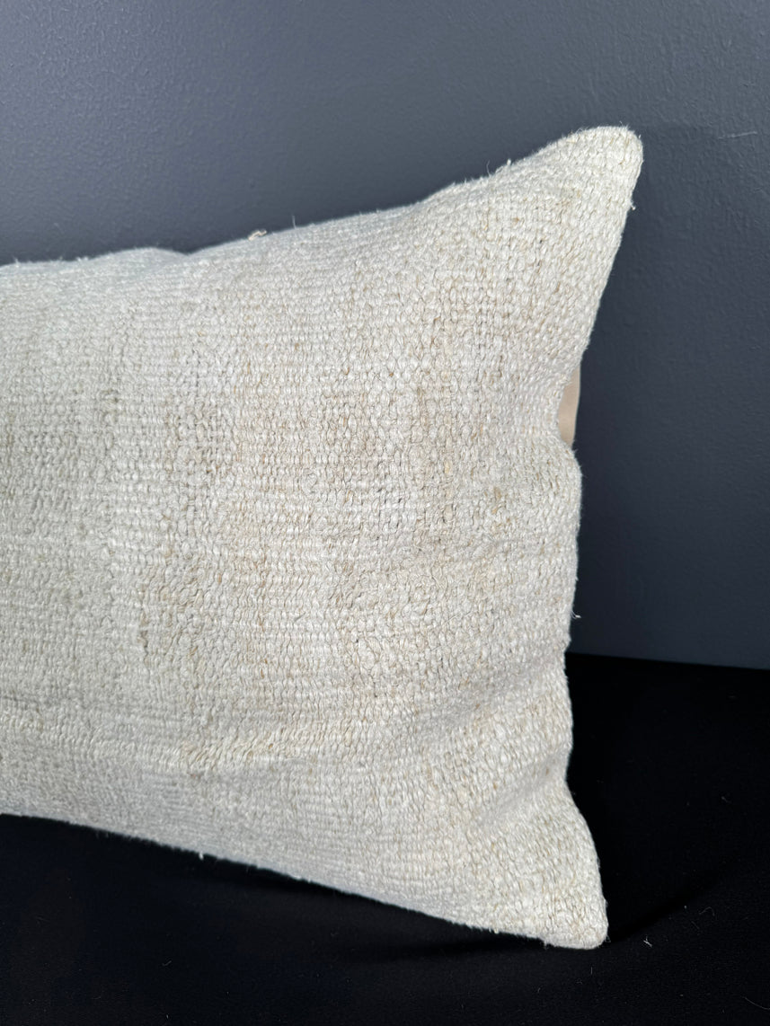 Turkish Hemp Pillow Cushion Natural Beige Pillow Cushion Cover 16" x 24" #30113