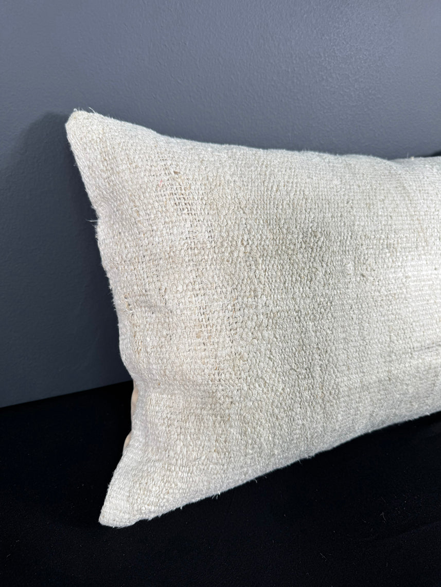 Turkish Hemp Pillow Cushion Natural Beige Pillow Cushion Cover 16" x 24" #30113