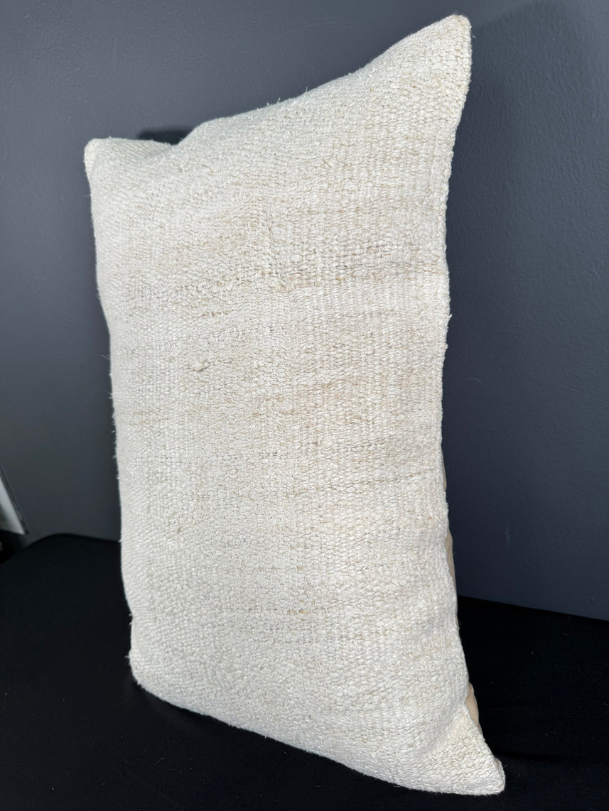 Turkish Hemp Pillow Cushion Natural Beige Pillow Cushion Cover 16" x 24" #30113