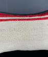 Turkish Hemp Pillow Cushion Natural Beige Red Pillow Cushion Cover 16" x 24" #30020