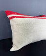 Turkish Hemp Pillow Cushion Natural Beige Red Pillow Cushion Cover 16" x 24" #30020