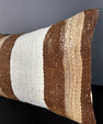 Turkish Hemp Pillow Cushion Natural Beige Brown Pillow Cushion Cover 16" x 24" #30021