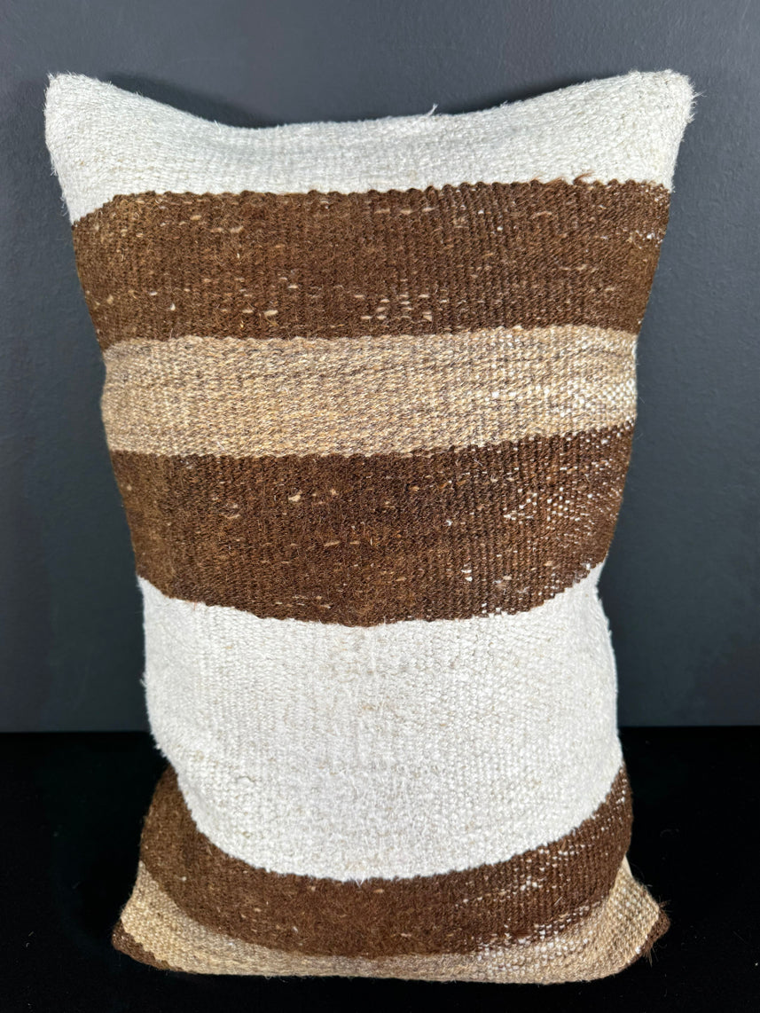 Turkish Hemp Pillow Cushion Natural Beige Brown Pillow Cushion Cover 16" x 24" #30021