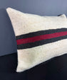 Turkish Hemp Pillow Cushion Natural Beige Red Pillow Cushion Cover 16" x 24" #30022