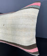 Turkish Hemp Pillow Cushion Natural Beige Pink Pillow Cushion Cover 16" x 24" #30026
