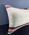 Turkish Hemp Pillow Cushion Natural Beige Pink Pillow Cushion Cover 16" x 24" #30026