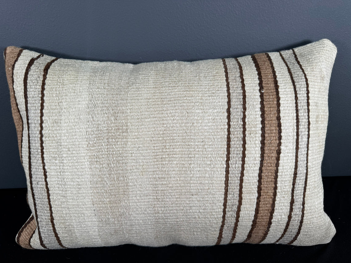 Turkish Hemp Pillow Cushion Natural Beige Brown Pillow Cushion Cover 16" x 24" #30028