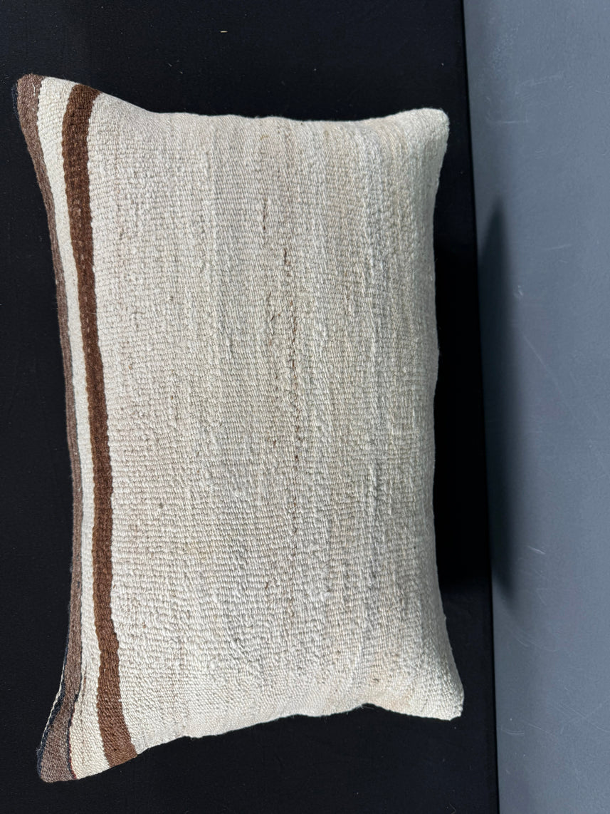 Turkish Hemp Pillow Cushion Natural Beige Brown Pillow Cushion Cover 16" x 24" #30029