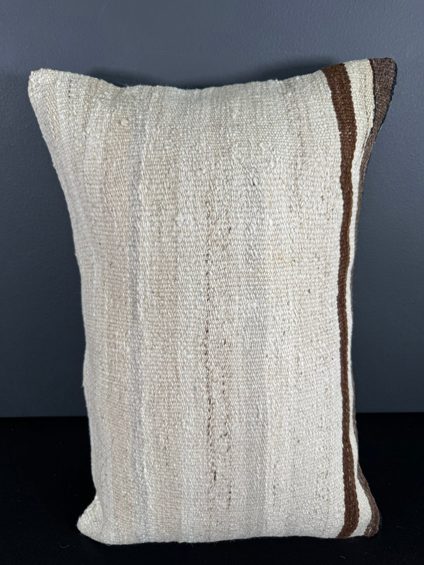Turkish Hemp Pillow Cushion Natural Beige Brown Pillow Cushion Cover 16" x 24" #30029