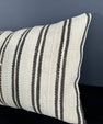 Turkish Hemp Pillow Cushion Natural Beige Dark Brown Pillow Cushion Cover 16" x 24" #30097