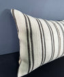 Turkish Hemp Pillow Cushion Natural Beige Dark Brown Pillow Cushion Cover 16" x 24" #30097