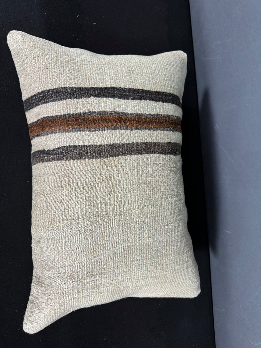 Turkish Hemp Pillow Cushion Natural Beige Brown Pillow Cushion Cover 16" x 24" #30015