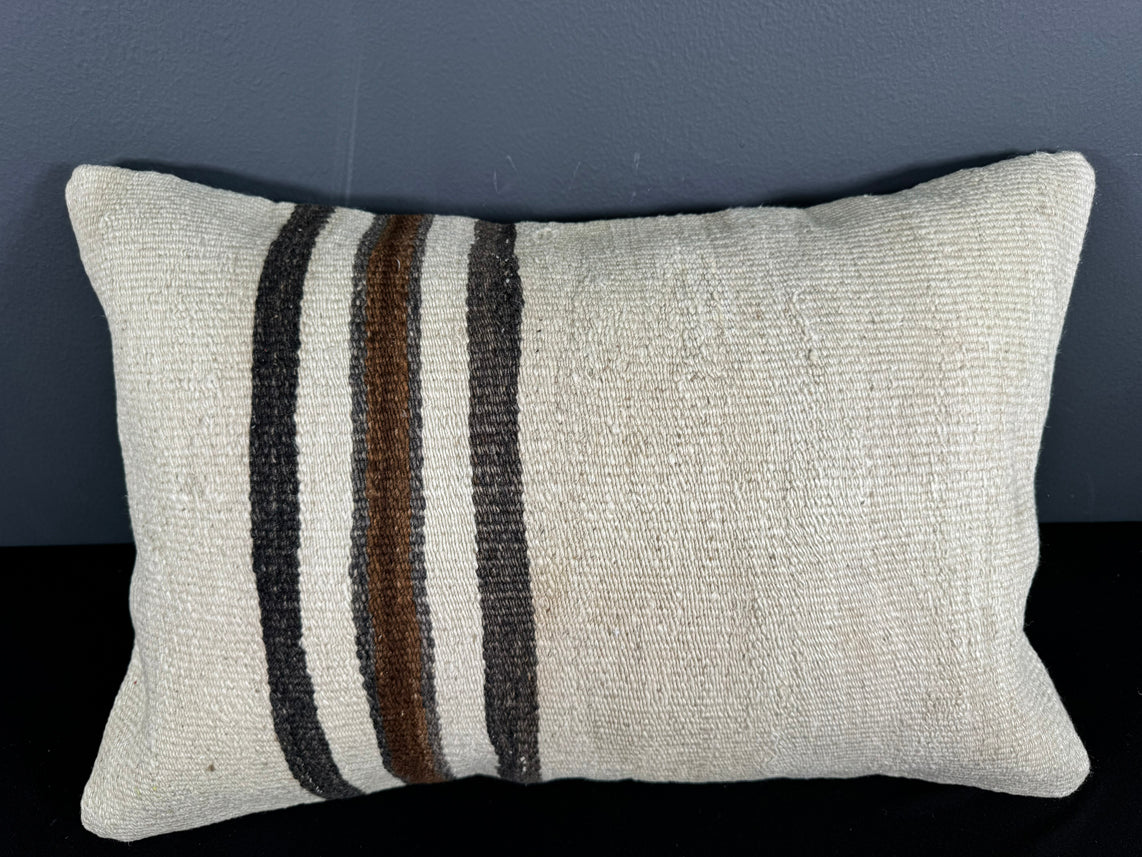 Turkish Hemp Pillow Cushion Natural Beige Brown Pillow Cushion Cover 16" x 24" #30015