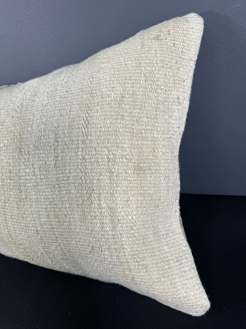 Turkish Hemp Pillow Cushion Natural Beige Brown Pillow Cushion Cover 16" x 24" #30015