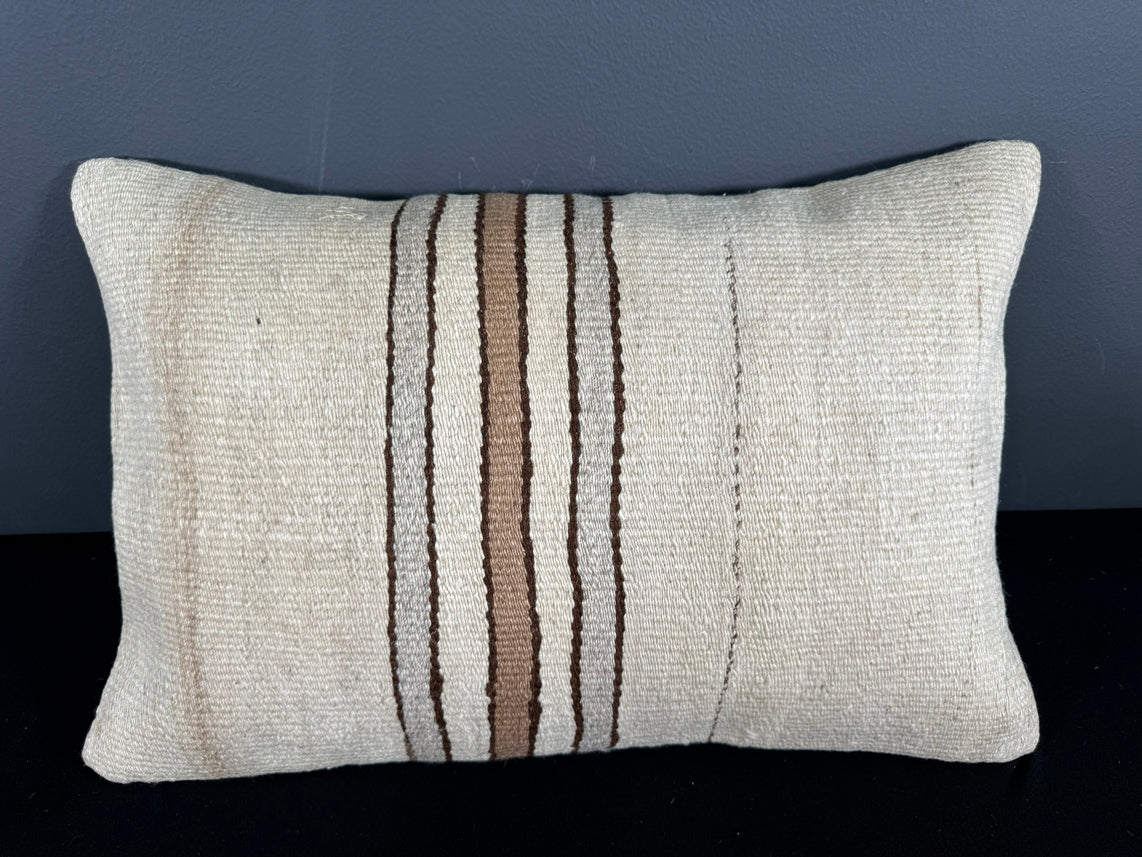 Turkish Hemp Pillow Cushion Natural Beige Brown Pillow Cushion Cover 16" x 24" #30016