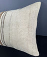Turkish Hemp Pillow Cushion Natural Beige Brown Pillow Cushion Cover 16" x 24" #30016