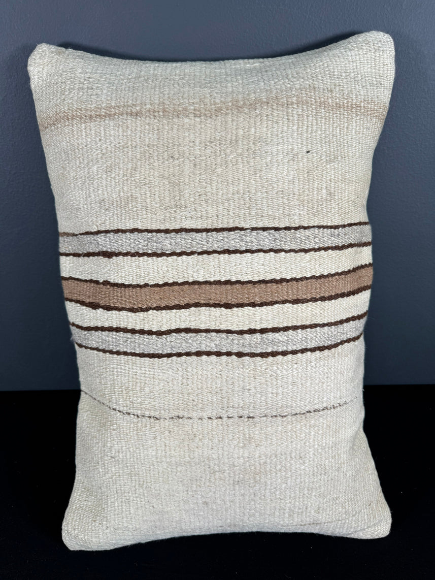 Turkish Hemp Pillow Cushion Natural Beige Brown Pillow Cushion Cover 16" x 24" #30016