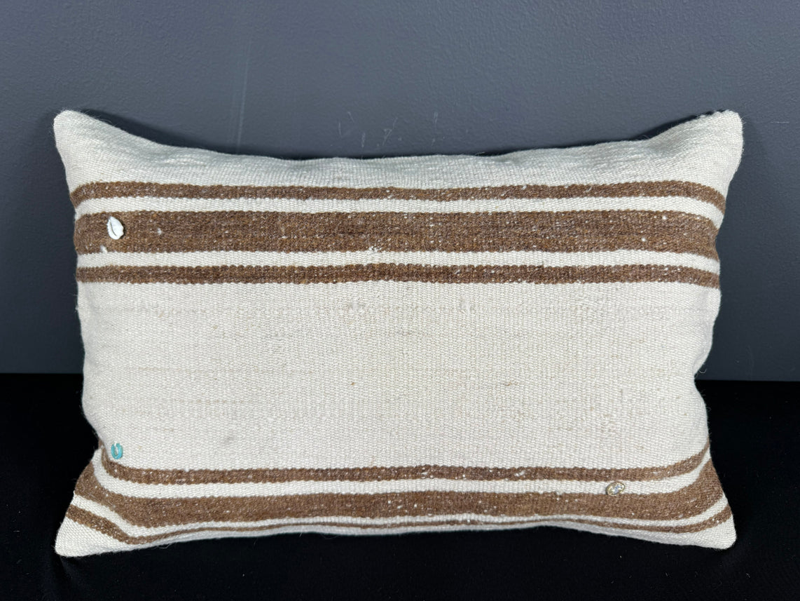 Turkish Hemp Pillow Cushion Natural Beige Brown Pillow Cushion Cover 16" x 24" #30000