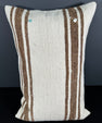 Turkish Hemp Pillow Cushion Natural Beige Brown Pillow Cushion Cover 16" x 24" #30000