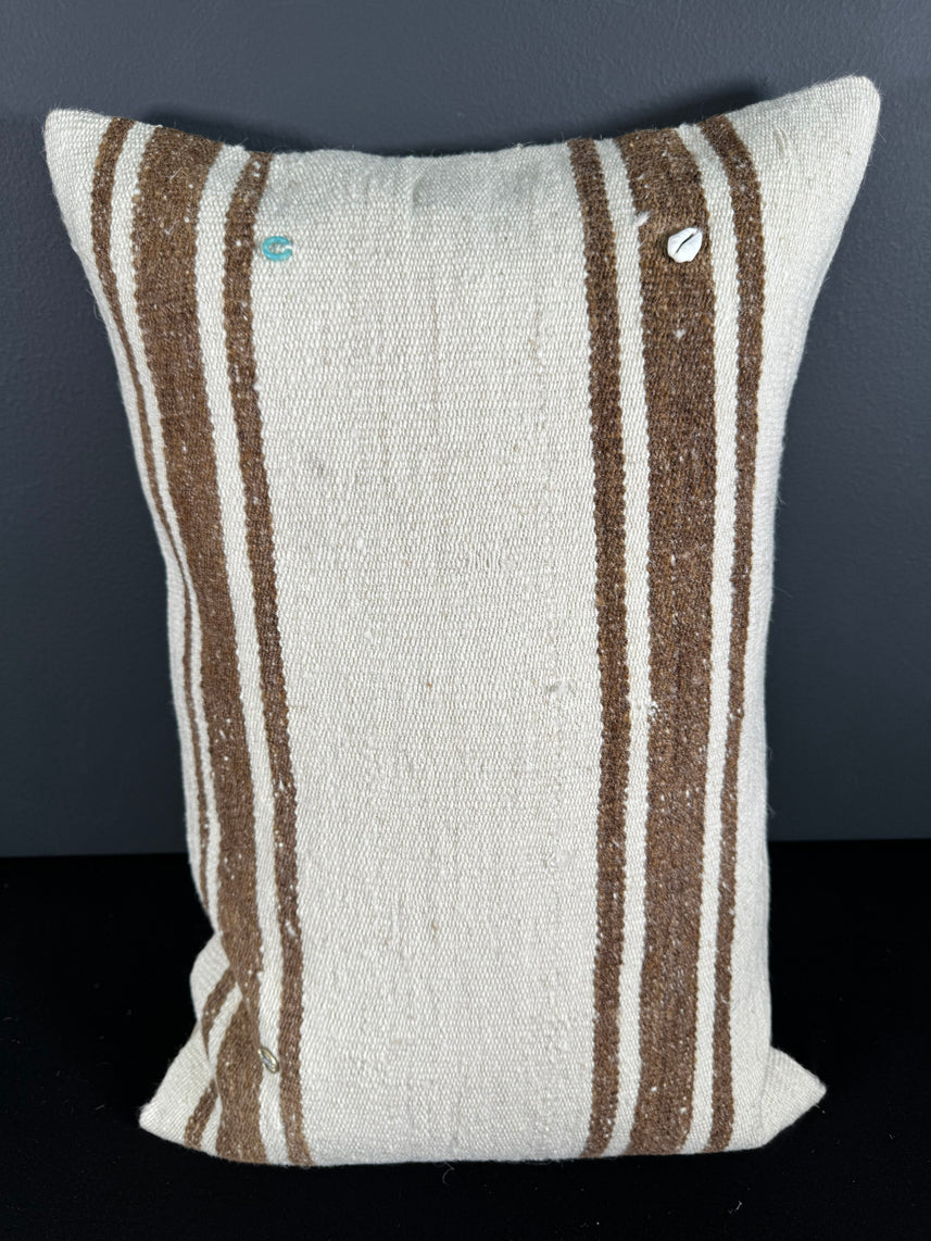Turkish Hemp Pillow Cushion Natural Beige Brown Pillow Cushion Cover 16" x 24" #30000