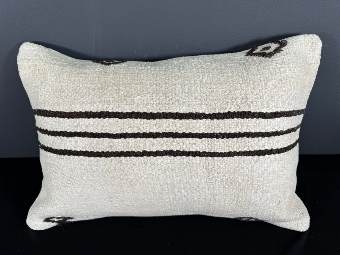 Turkish Hemp Pillow Cushion Natural Beige Brown Pillow Cushion Cover 16" x 24" #30001