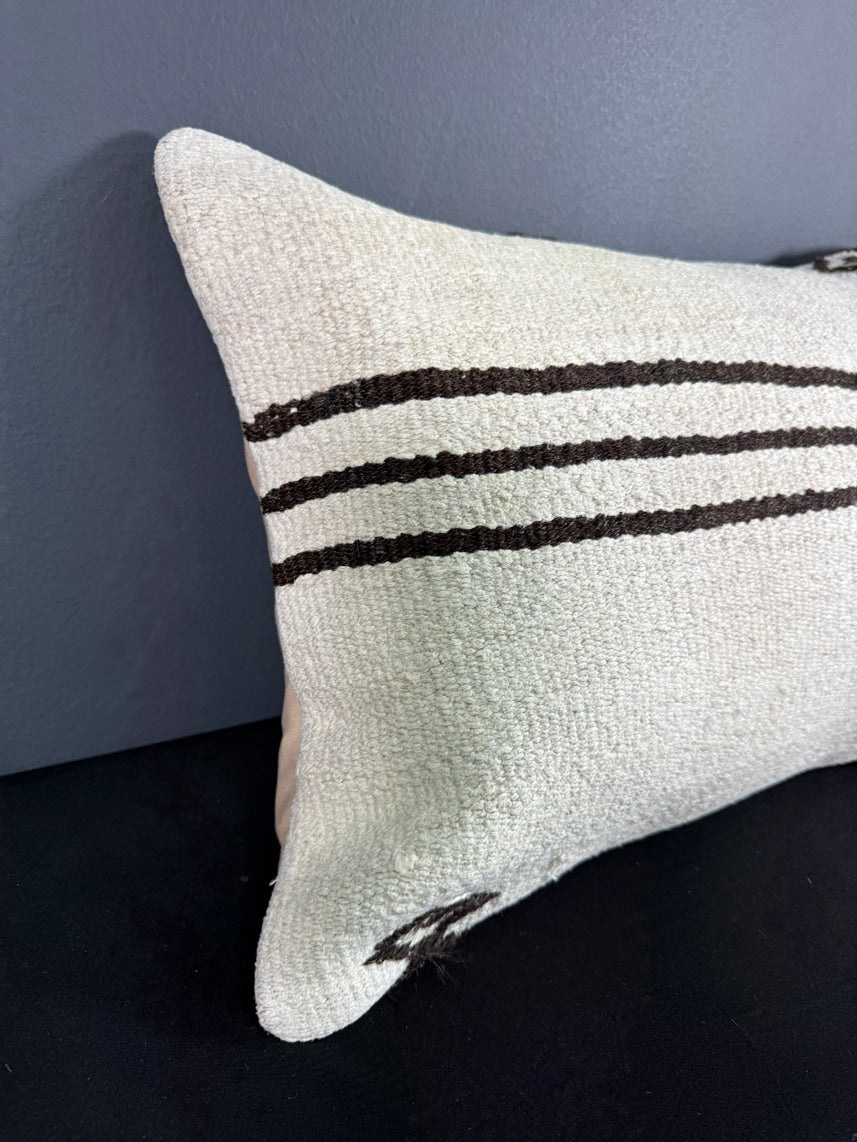 Turkish Hemp Pillow Cushion Natural Beige Brown Pillow Cushion Cover 16" x 24" #30001